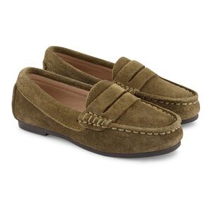 Zebra Olive Suede Penny Loafer Size 25 (9US toddler)